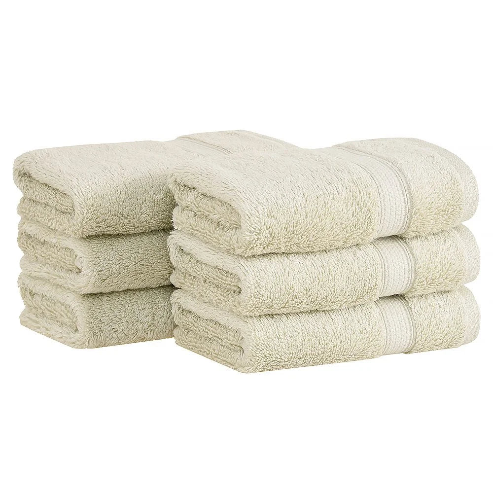 Kit 6 peças Toalha Lavabo  Luxus América Algodão Egípcio Kaki