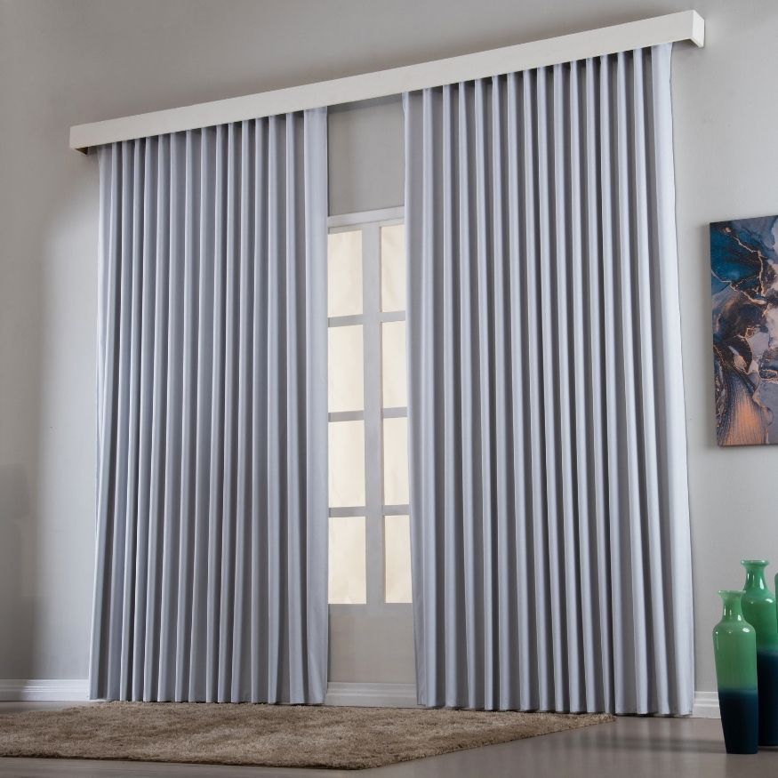 Cortina Trilho Em Tecido Blackout 100% Para Trilho - Para Janela Quarto e Sala