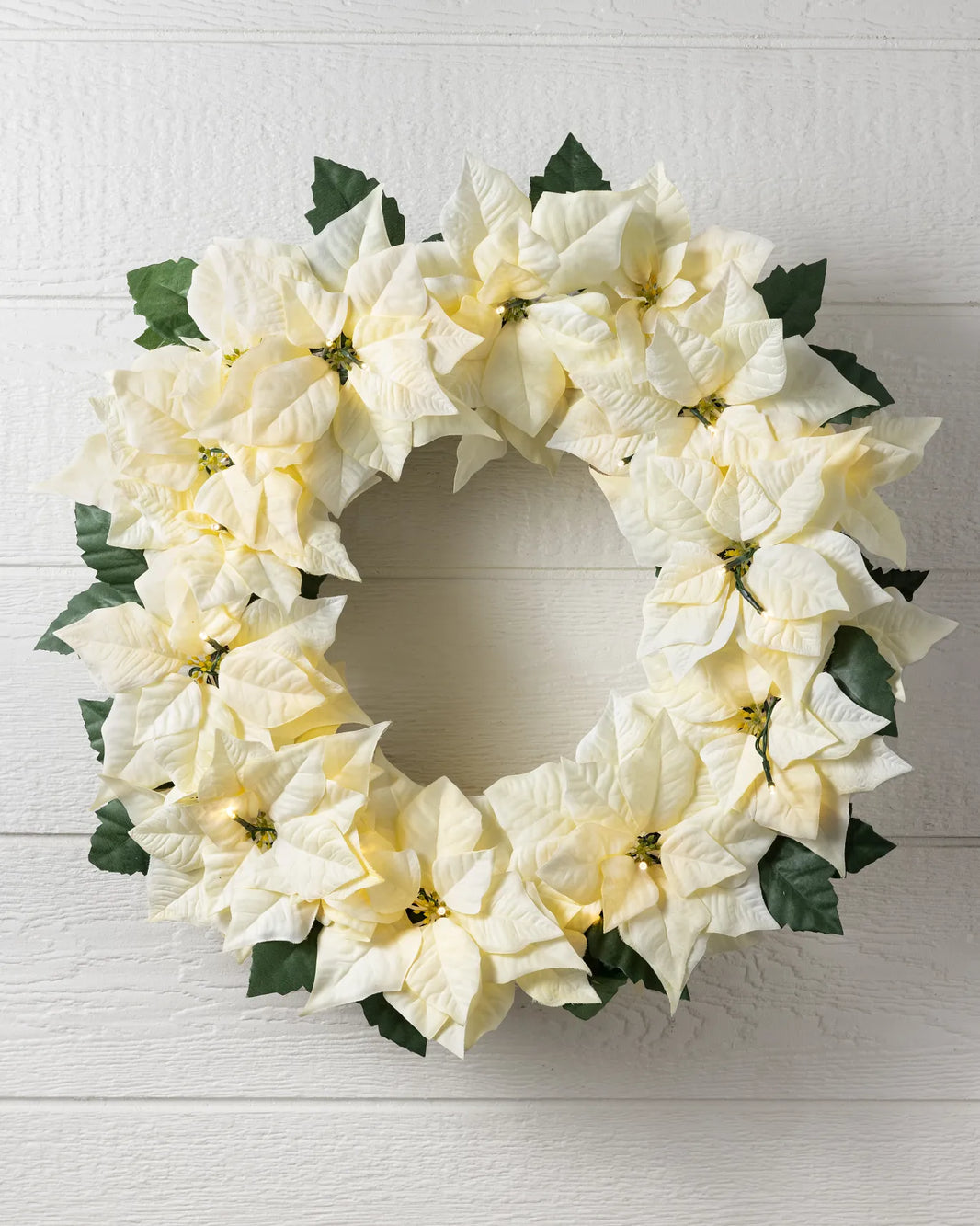 Guirlanda Flores Marfim Com LED 90 cm